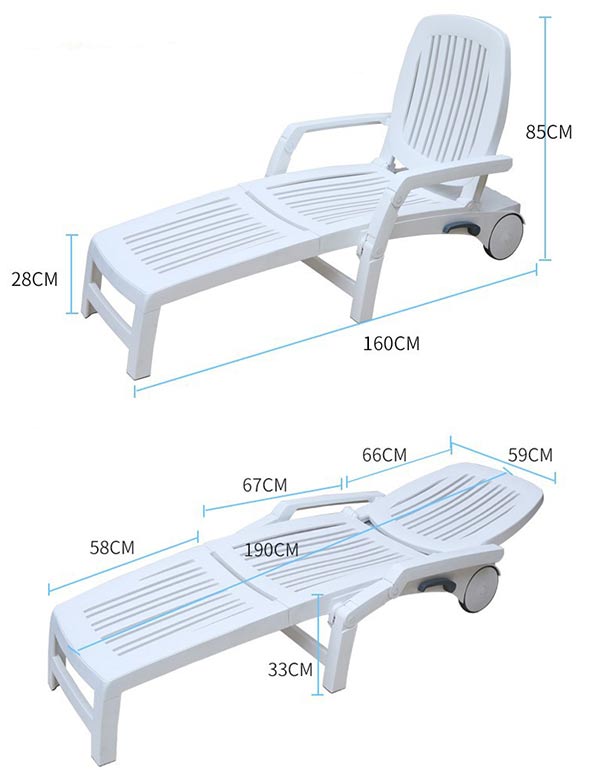 Nên mua ghế nằm bãi biển bằng nhựa có màu sắc và kích thước hợp lý