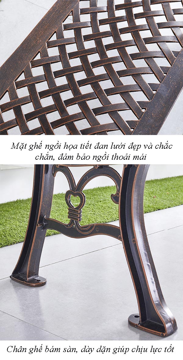 Mỗi một chi tiết của ghế ngoài trời đều vô cùng chỉn chu