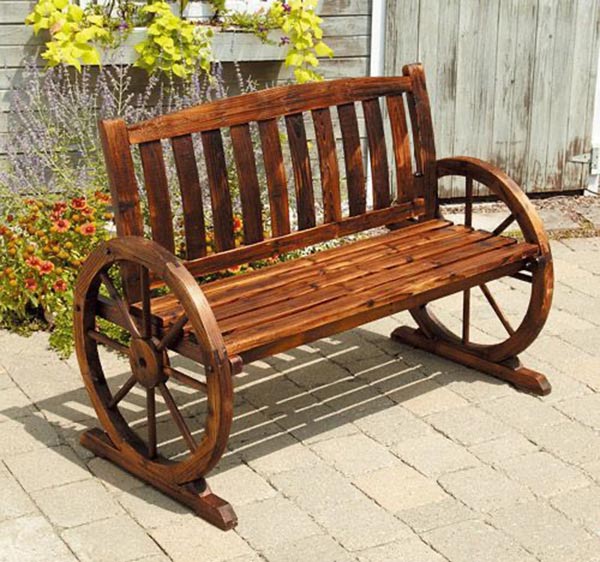 Ghế dài sân vườn bằng gỗ