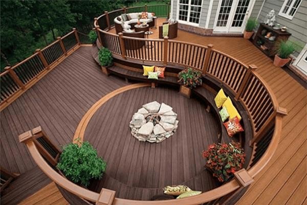 Ốp sàn ngoài trời bằng gỗ nhựa