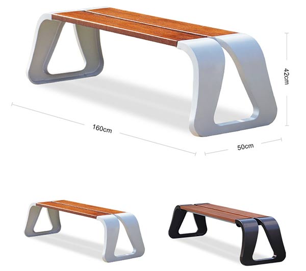 Lựa chọn kiểu dáng và kích thước ghế công viên không tựa