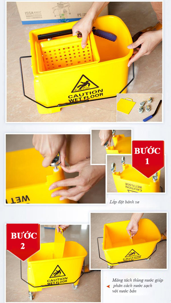 Tham khảo các bước lắp xe vắt móp đơn