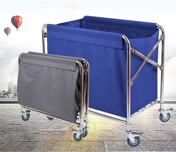 Mẫu xe thu đồ vải y tế gấp gọn