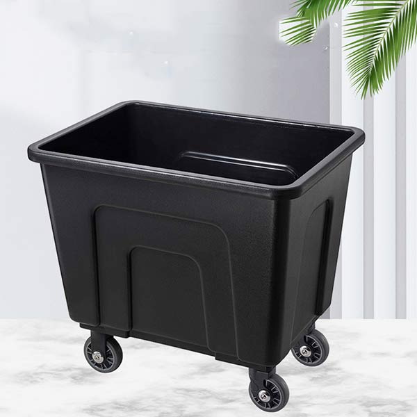 Xe giặt là thùng nhựa vuông vắn dễ chứa đồ hơn