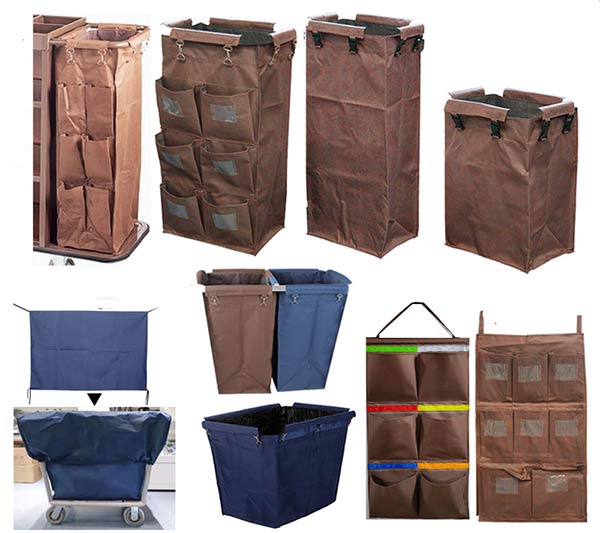 túi vải bạt trên xe giặt là khách sạn