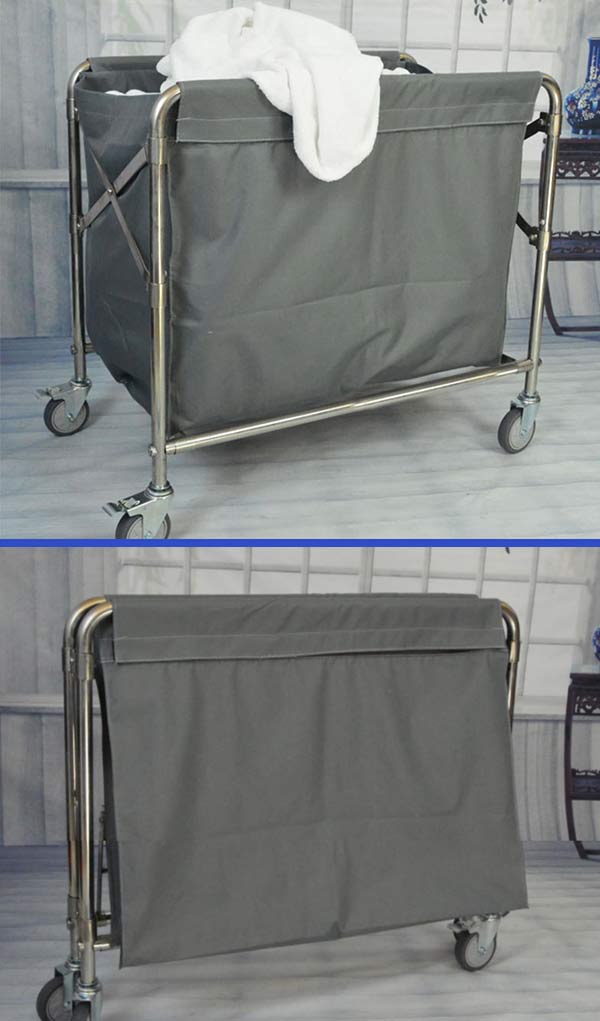 Mẫu xe đẩy đồ giặt ủi với khung gấp gọn linh động