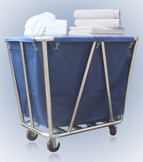 Chiếc xe hỗ trợ cho việc thu gom đồ vải bẩn