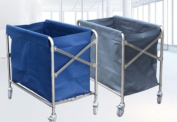 Xe thu gom đồ vải 1 ngăn không hỗ trợ việc phân loại đồ vải