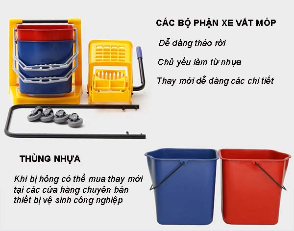 Liên hệ Hành Tinh Xanh để mua mới xô đựng nước trên xe vắt móp