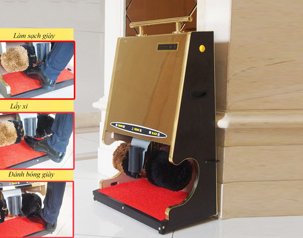 Có 3 bước chính khi sử dụng máy đánh giày tự động