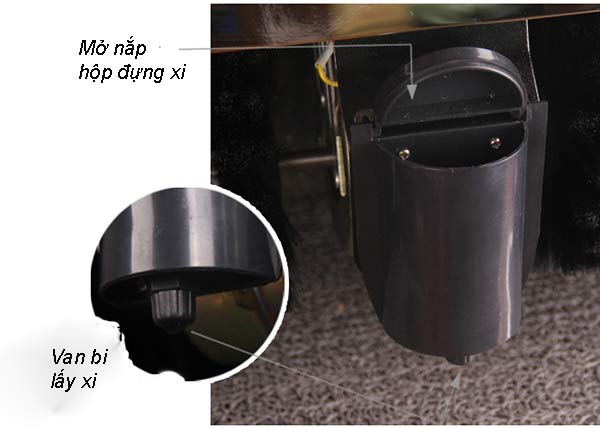 Hộp đựng xi có cấu tạo đơn giản