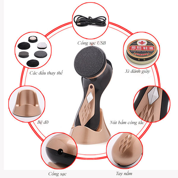 Các bộ phận cấu thành máy chà giày mini