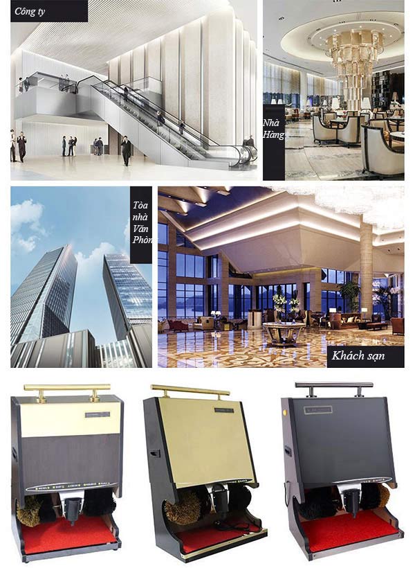 Máy đánh giày cảm ứng tự động được sử dụng nhiều trong mọi không gian