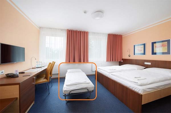 Extra bed là giường được kê thêm vào phòng khách sạn