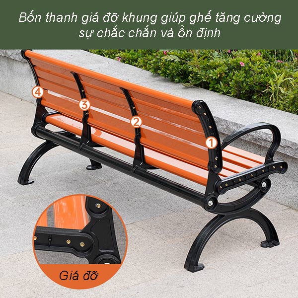Thiết kế mặt lưng ghế đầy chắc chắn