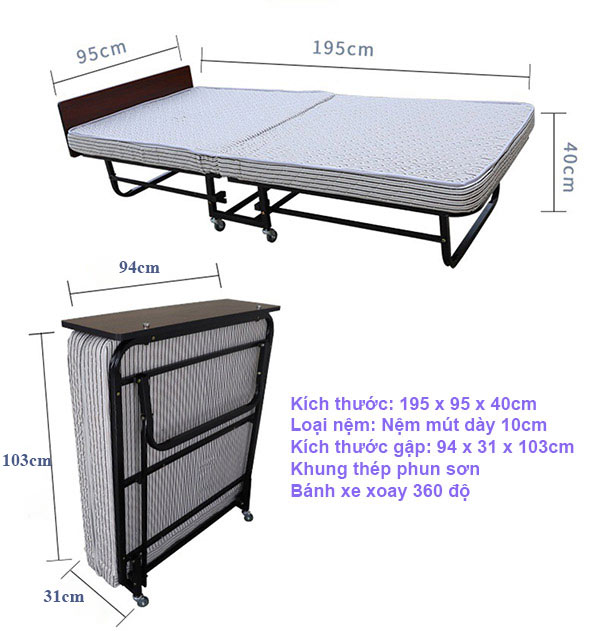 Tham khảo kích thước giường phụ khách sạn
