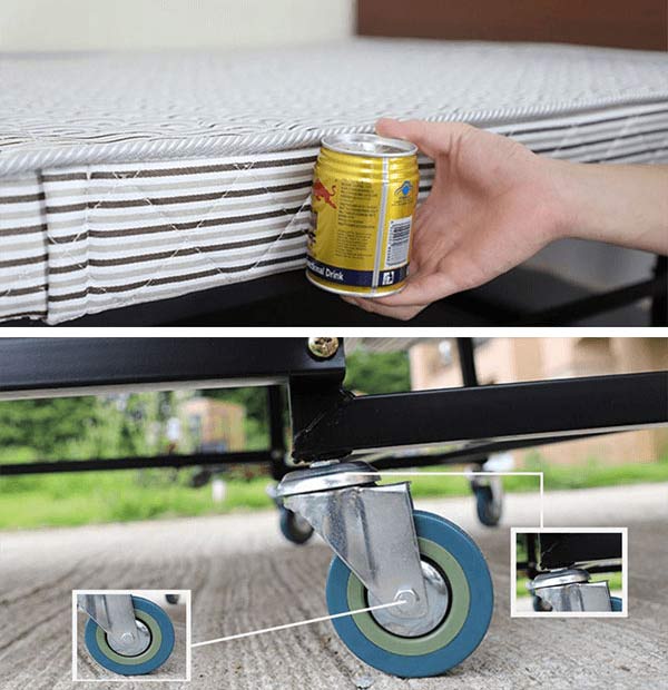 Chi tiết các bộ phận cấu thành giường gấp gọn