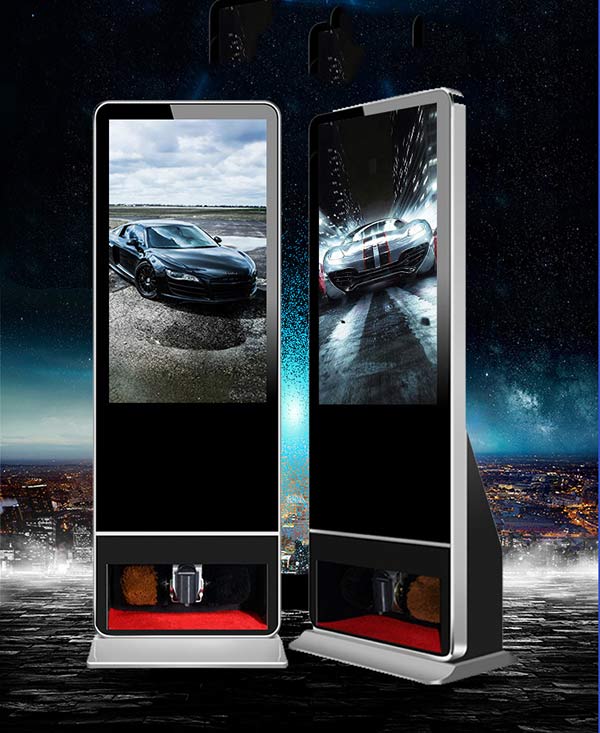 Máy chà giày gắn biển quảng cáo sang trọng