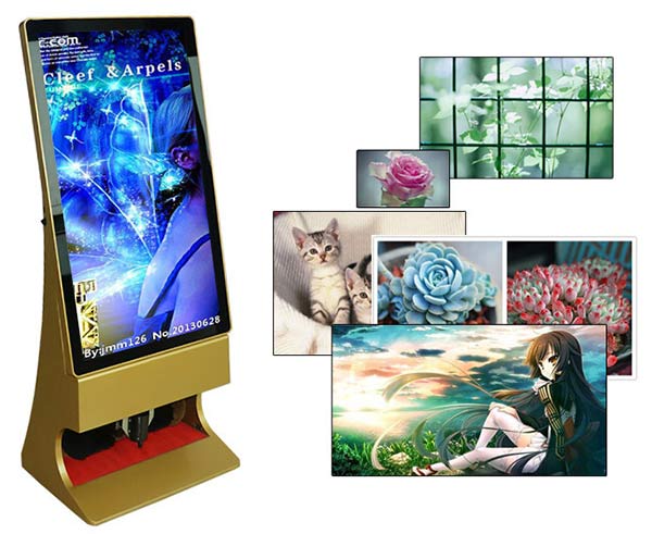 Bảng quảng cáo trên máy đánh giày