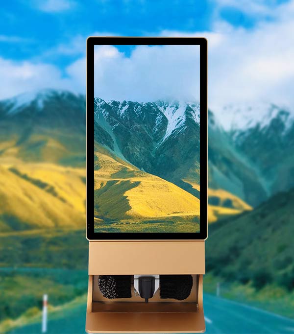 Công nghệ màn hình tích hợp quảng cáo tích hợp trên máy đánh giày