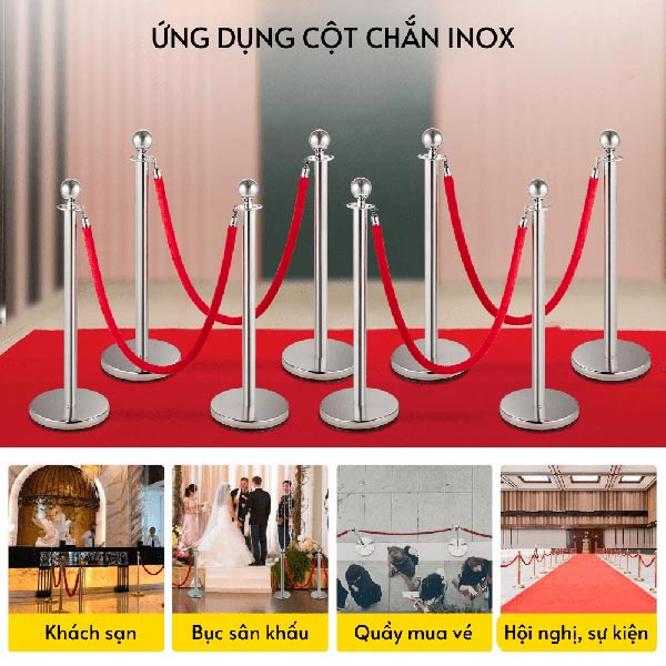 Cột chắn inox có tính ứng dụng cao nên nhiều người tìm thuê