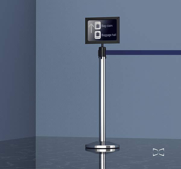 công dụng của cột chắn gắn biển thông báo