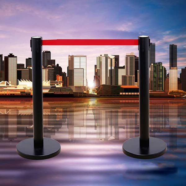 Mẫu cột chắn inox đen dây căng