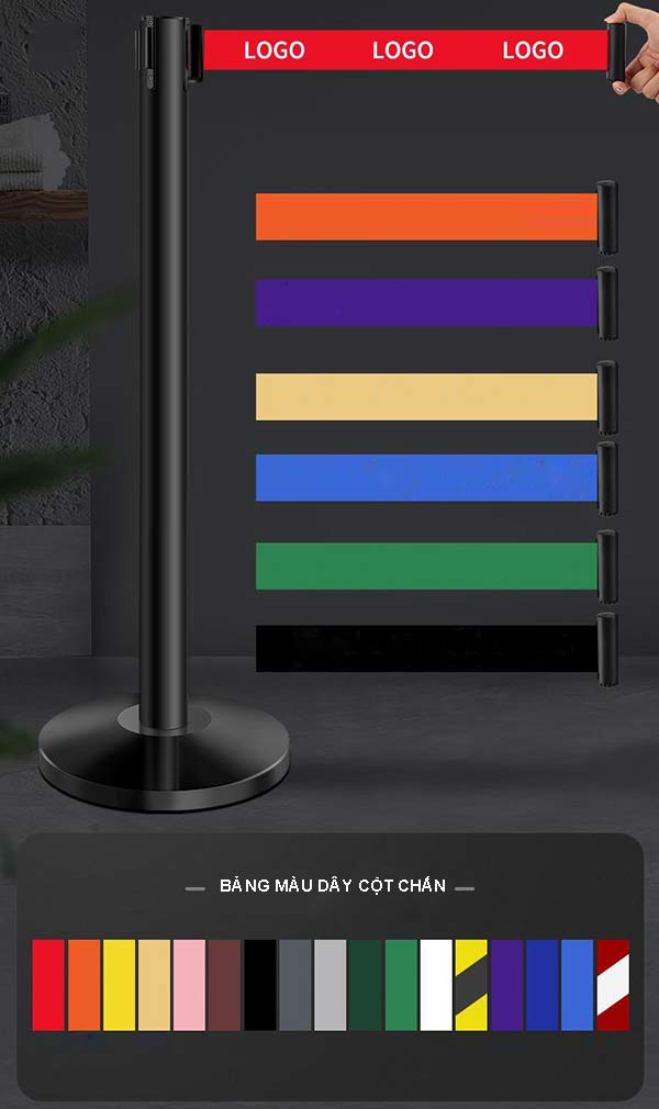 Sự đa dạng về màu sắc dây cột chắn