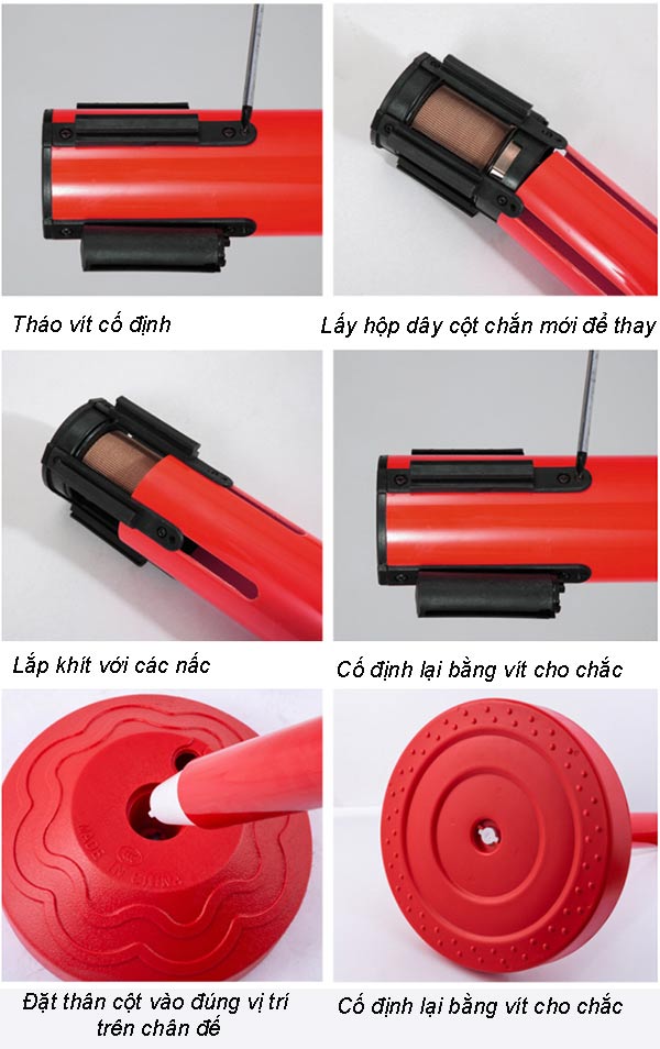 Các bước để bạn lắp cột chắn