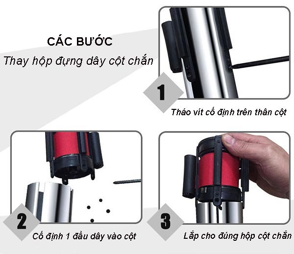 Hướng dẫn cách thay mới hộp dây cột chắn