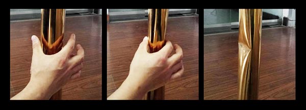 Thân cột chắn bị móp, méo