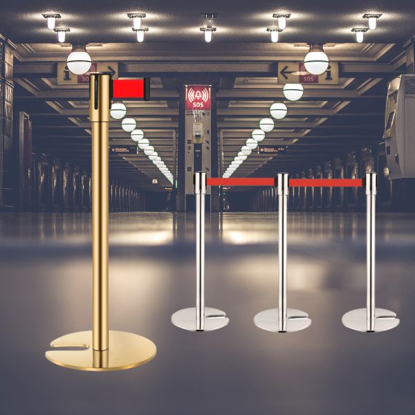 Cột phân làn cao cấp - cột chắn đế chữ u xếp gọn