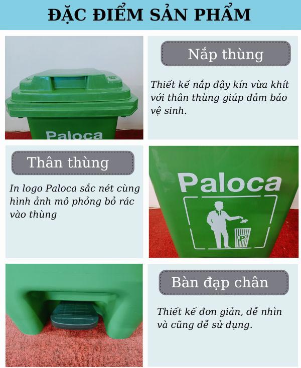 Chi tiết đặc điểm thùng rác nhựa