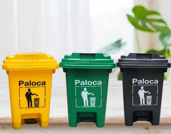Mẫu thùng rác đạp chân bằng nhựa HDPE