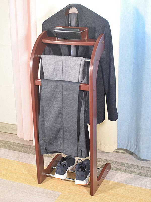 Mẫu cây treo quần áo suite bằng gỗ