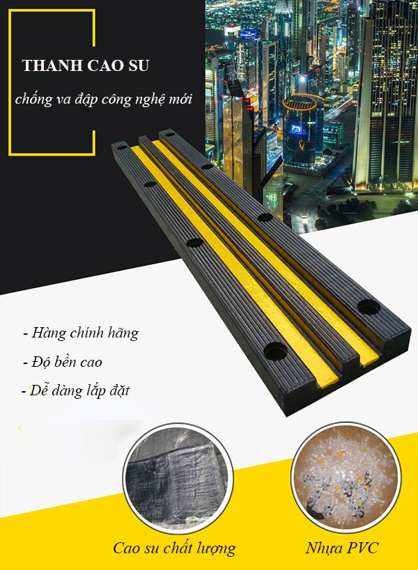 Mẫu thanh đệm chống va đập bền, sản xuất từ chất liệu tốt