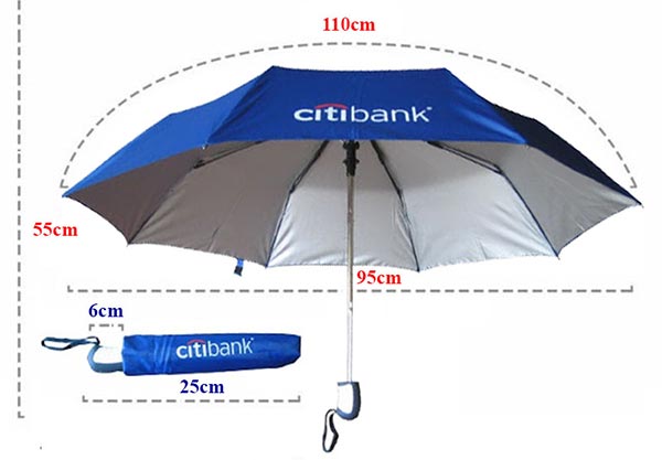 Kích thước một chiếc dù cầm tay