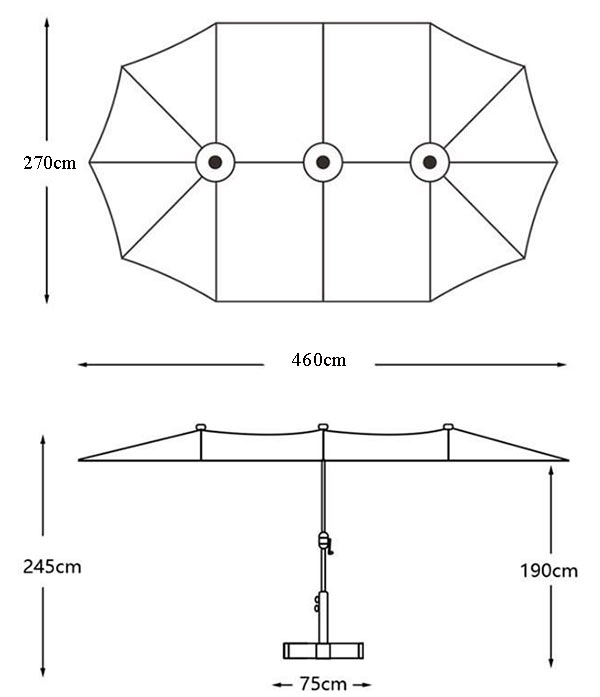 Thông số dù 3 đỉnh