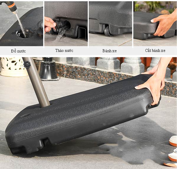 Thiết kế chân đế đứng linh hoạt, dễ di chuyển