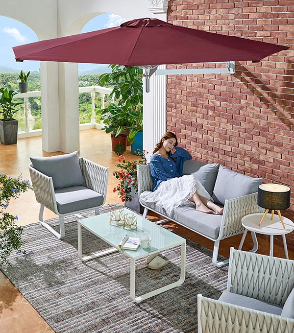 Ô dù gắn tường thích hợp với không gian nhỏ