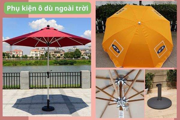 ô dù ngoài trời sản xuất trong nước dễ thay phụ kiện khi cần