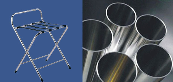 Kệ đựng vali bằng inox thường tối giản