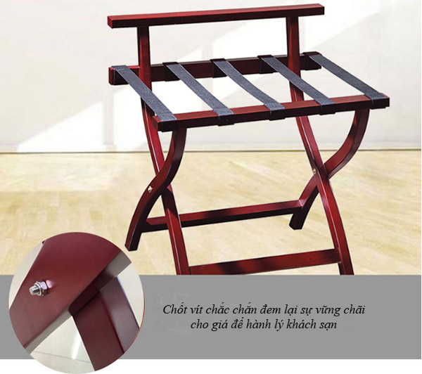 Thiết kế chắc chắn của kệ để hành lý