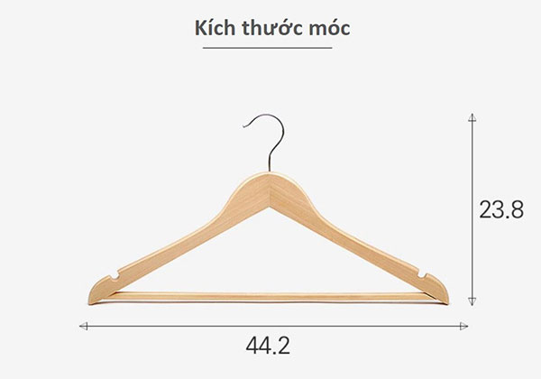Kích thước móc treo quần áo thông dụng