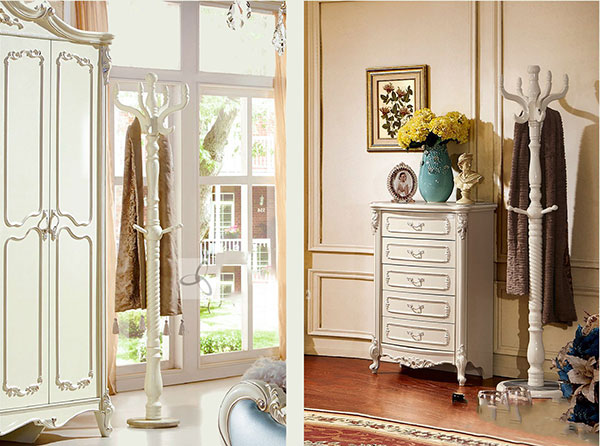 Cây treo quần áo bằng gỗ công nghiệp sắc màu sáng