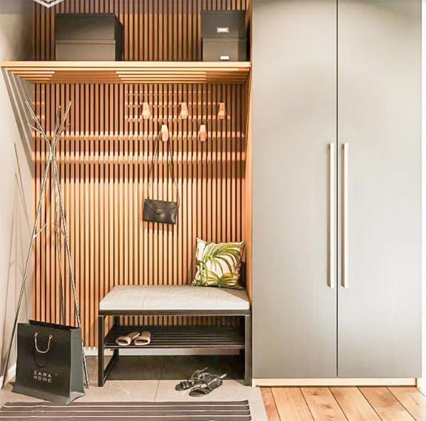 Kệ để hành lý kết hợp tủ quần áo