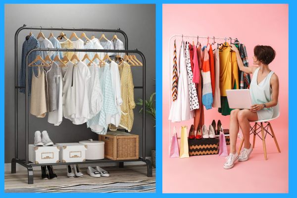 Treo đồ trên giá khiến đồ dễ bám bụi hơn