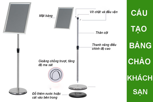 Khám phá cấu tạo bảng chào khách sạn