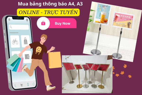 Mua hàng online bảng thông báo thường đi kèm chế độ giao hàng tận nơi