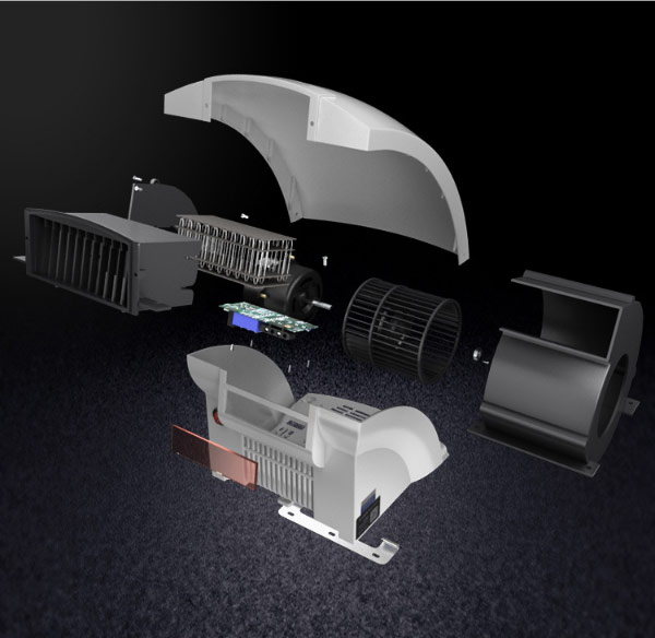 Cấu tạo bên trong lớp vỏ nhựa máy hơ tay